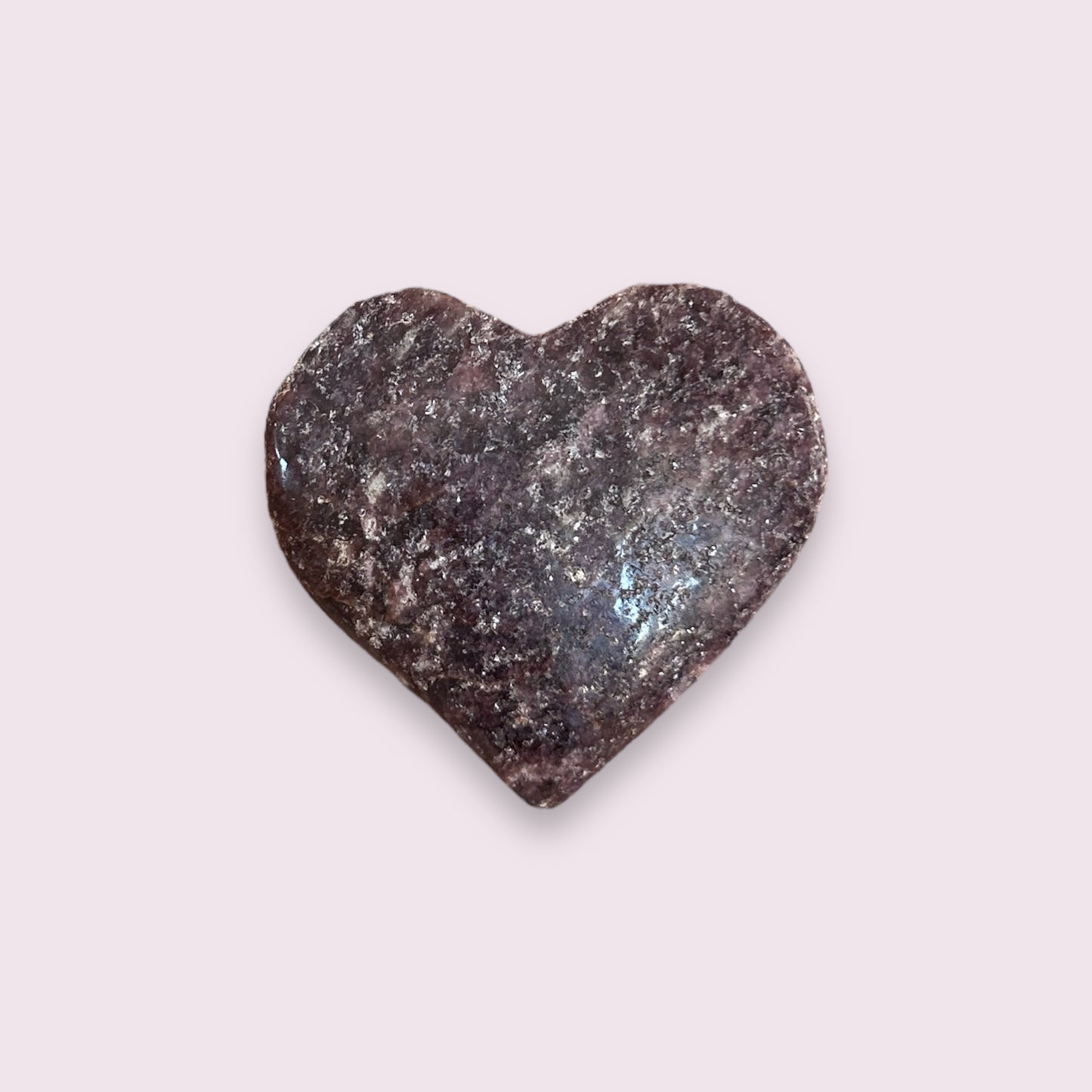 Coeur en lépidolite